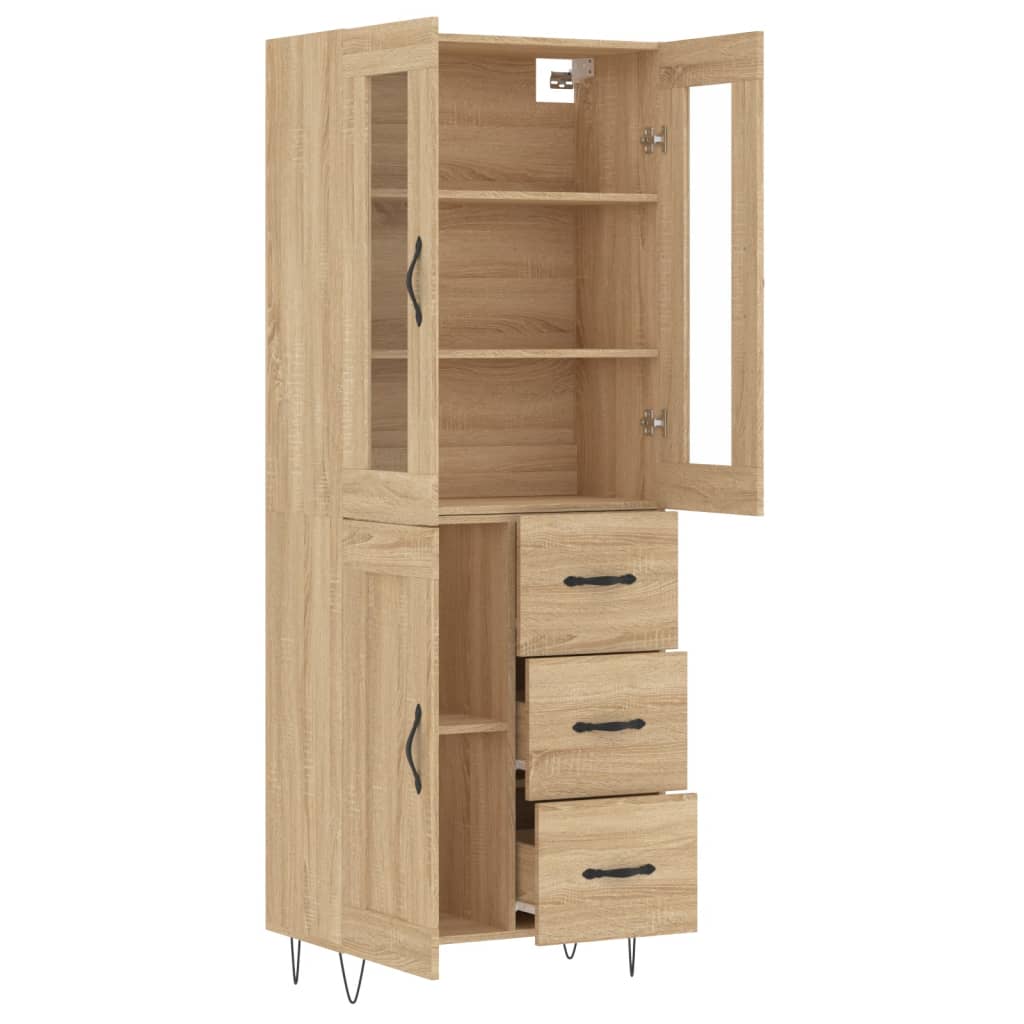 Dulap înalt, stejar sonoma, 69,5x34x180 cm, lemn compozit GartenMobel Dekor
