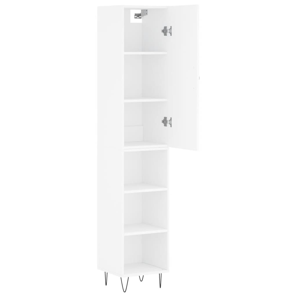 Dulap înalt, alb, 34,5x34x180 cm, lemn prelucrat GartenMobel Dekor