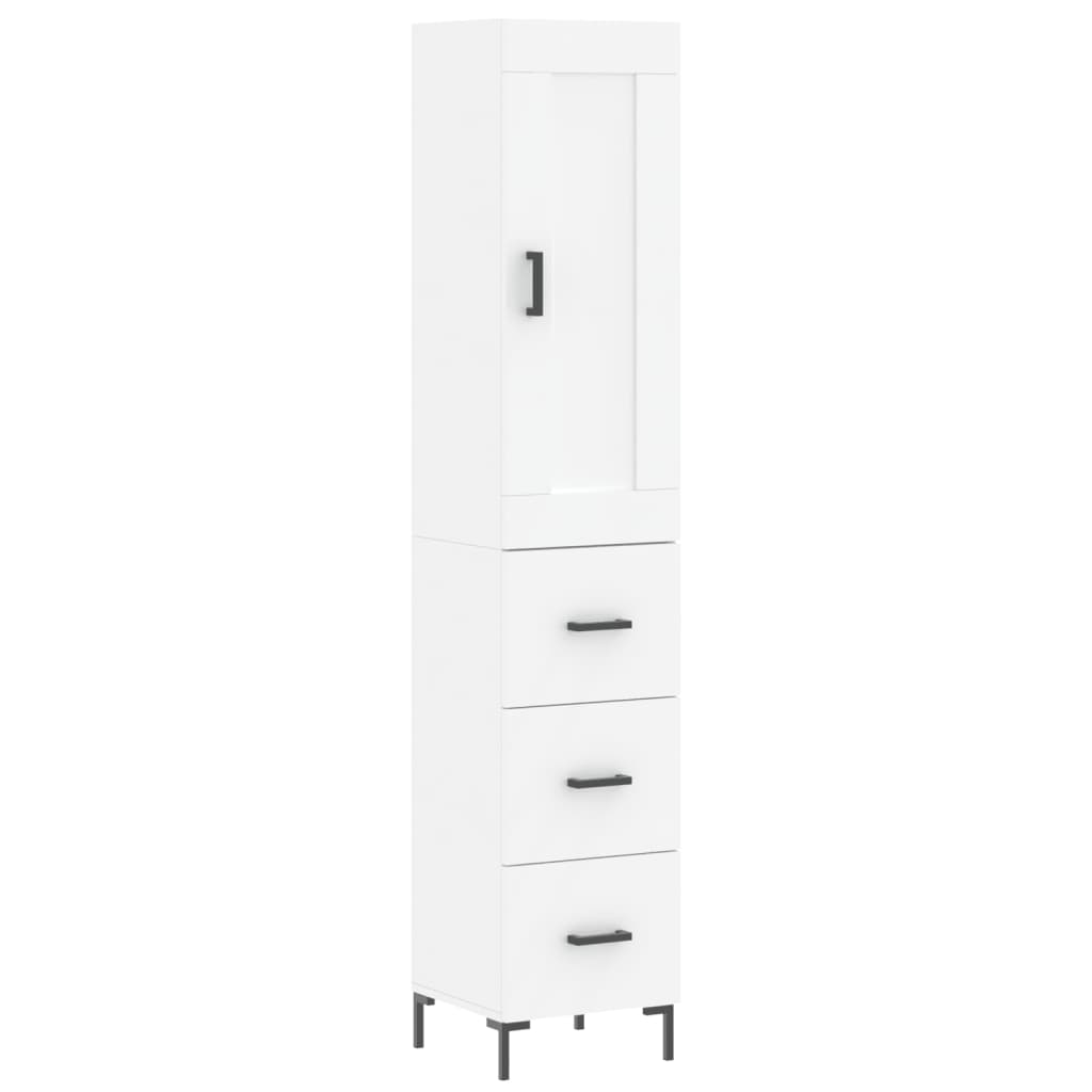 Dulap înalt, alb, 34,5x34x180 cm, lemn prelucrat GartenMobel Dekor