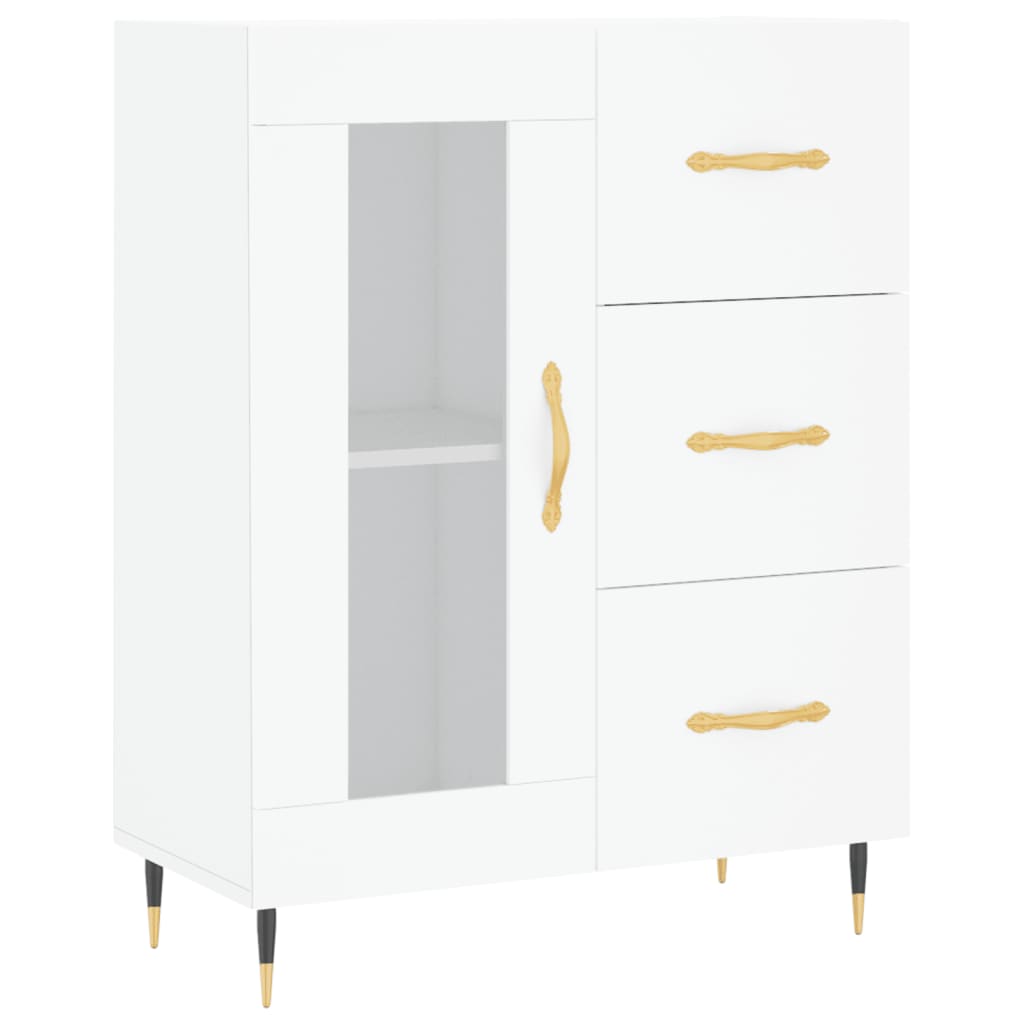 Dulap înalt, alb, 69,5x34x180 cm, lemn compozit GartenMobel Dekor