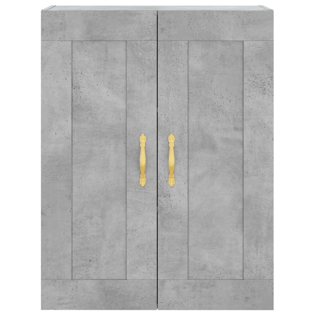 Dulap înalt, gri beton, 69,5x34x180, lemn compozit GartenMobel Dekor