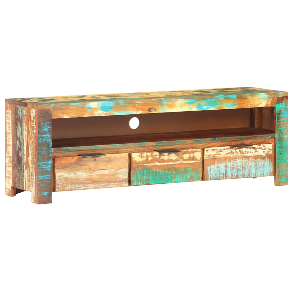 Comodă TV, 119 x 30 x 41 cm, lemn masiv reciclat GartenMobel Dekor