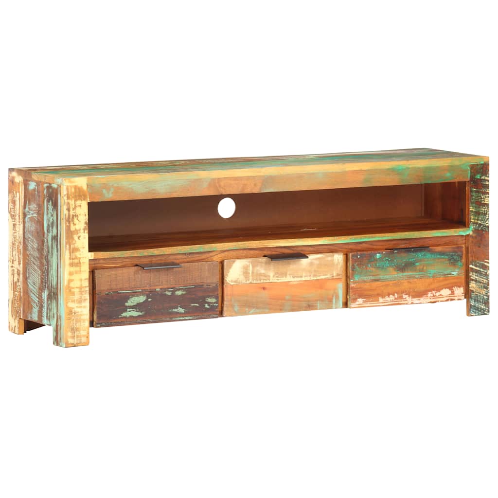 Comodă TV, 119 x 30 x 41 cm, lemn masiv reciclat GartenMobel Dekor