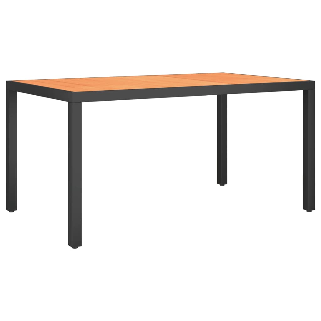 Set mobilier pentru grădină, 7 piese, negru și maro, aluminiu GartenMobel Dekor