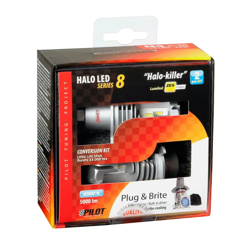 Bec Halo Led Serie 8 Halo Killer H4 25W P43t 9/32v 2buc Garage AutoRide