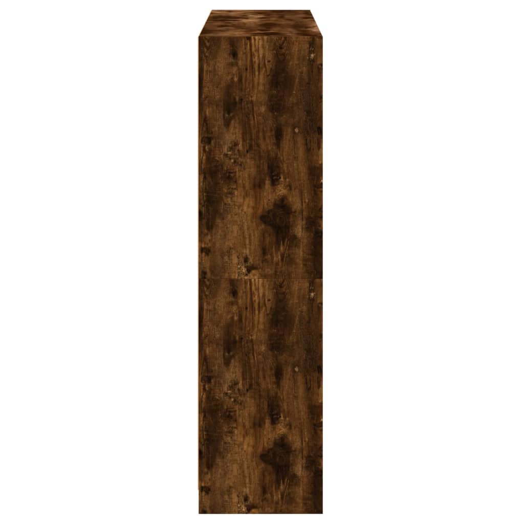 Bibliotecă cu uși stejar fumuriu 136x37x142 cm lemn compozit GartenMobel Dekor