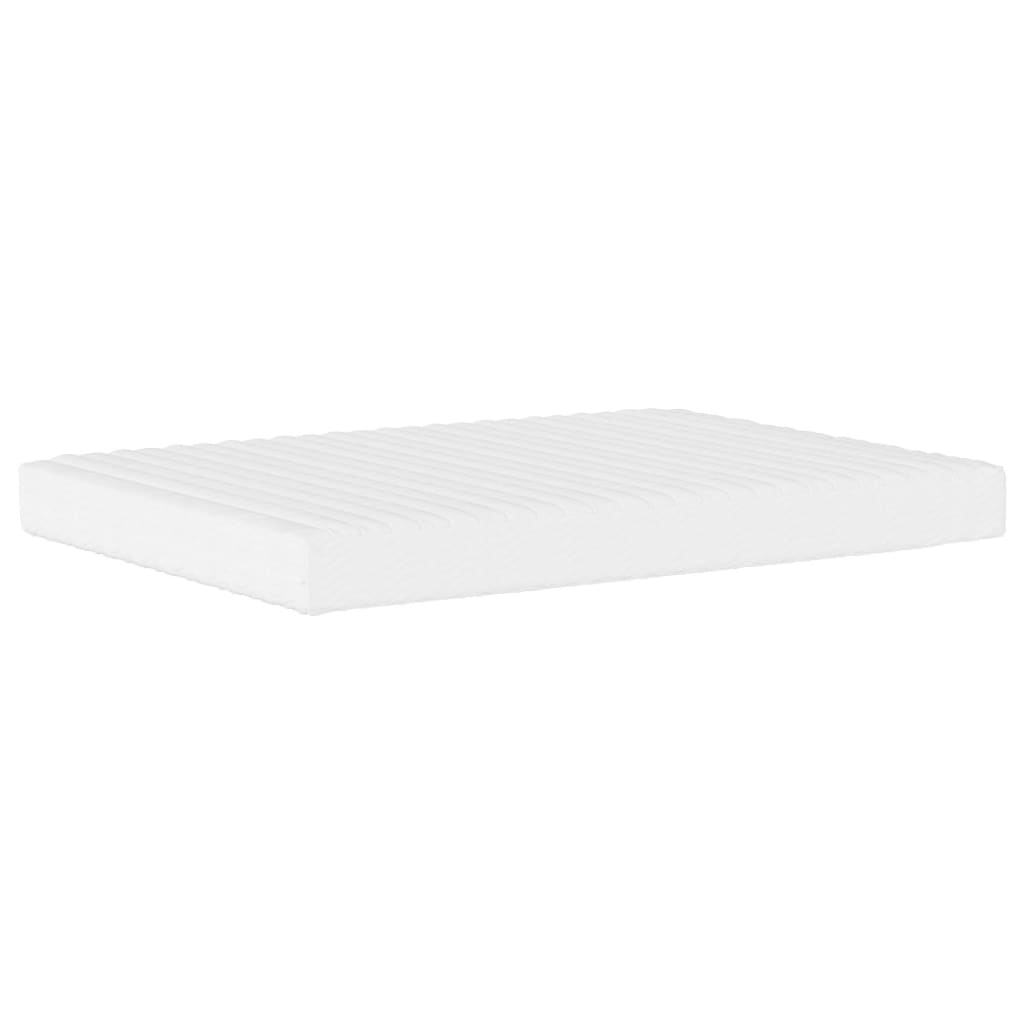 Pat cu saltea, gri, 140x190 cm, piele ecologică GartenMobel Dekor