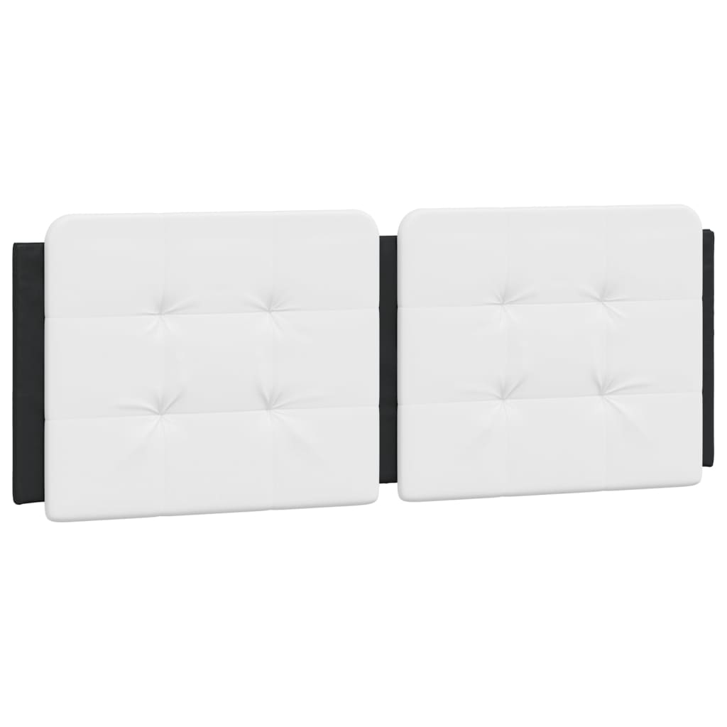 Pat cu saltea, negru și alb, 140x190 cm, piele ecologică GartenMobel Dekor