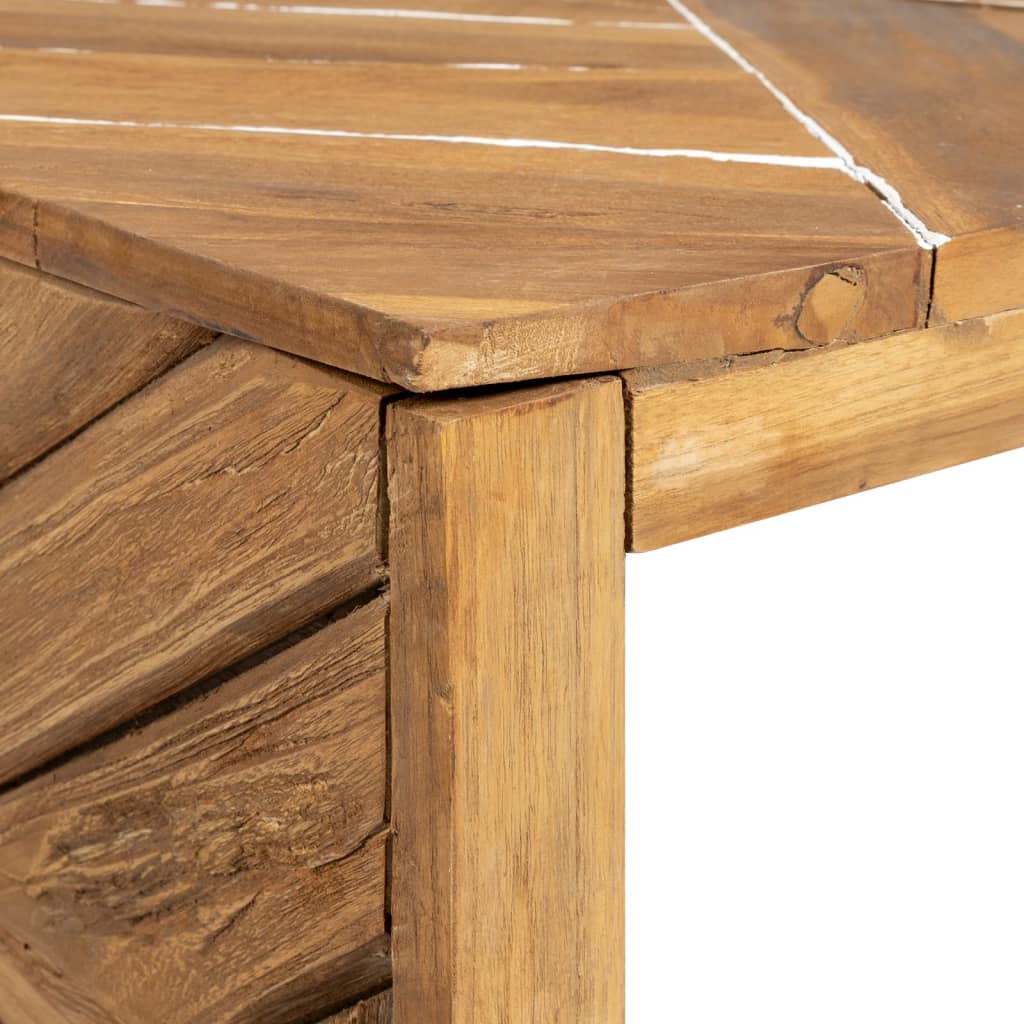 Măsuță de cafea, 110x35x38 cm, lemn masiv de tec erodat GartenMobel Dekor
