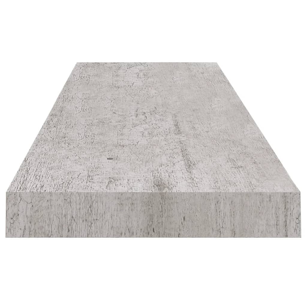 Rafturi perete suspendate 2 buc. gri beton 90x23,5x3,8 cm MDF GartenMobel Dekor
