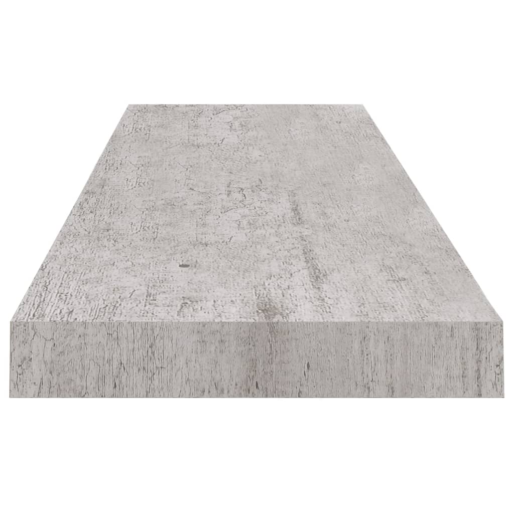 Rafturi perete suspendate 4 buc. gri beton 90x23,5x3,8 cm MDF GartenMobel Dekor
