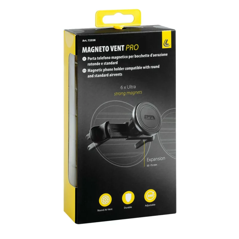 Suport telefon mobil magnetic pentru gurile de aerisire rotunde si standard Magneto Vent Pro Garage AutoRide