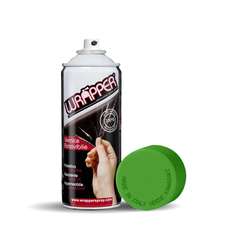 Vopsea spray cauciucata Wrapper 400ml - Verde Kawasaki Garage AutoRide