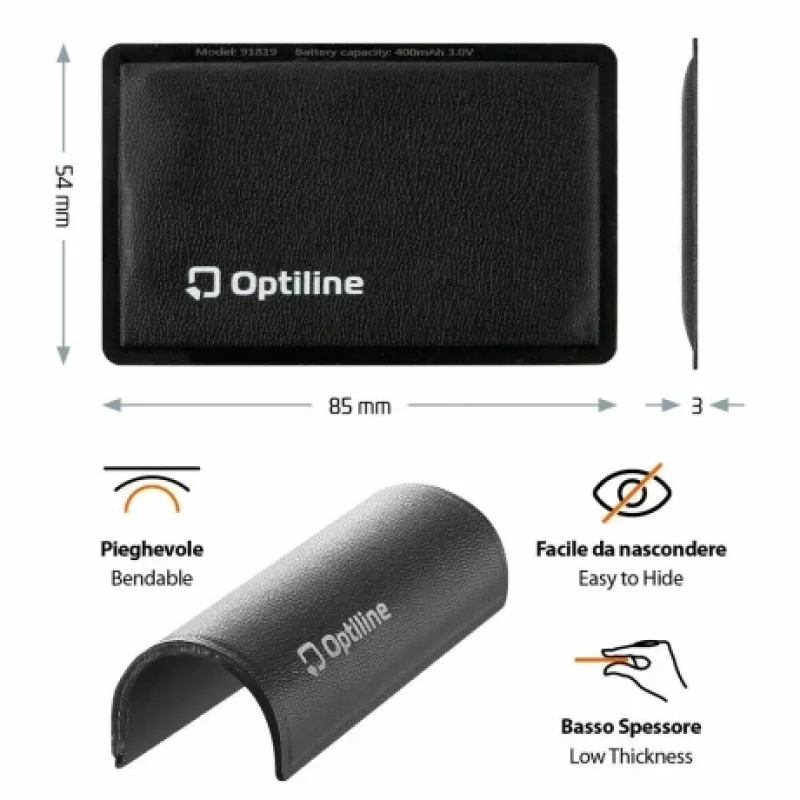Localizator de obiecte Opti Tracker Flex Ultra-subtire pliabil cu adeziv functionare prin aplicatia Find My de la Apple Garage AutoRide