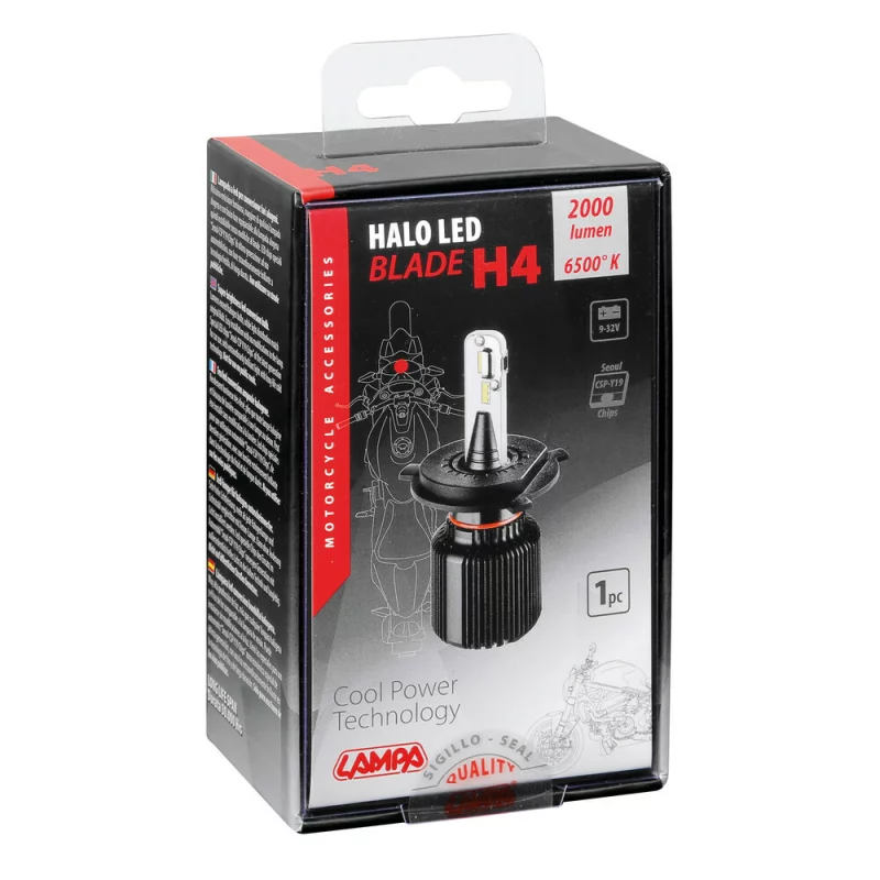 Bec motocicleta Halo LED Serie 3 Blade H4 20W P43t 9-32V 1buc Garage AutoRide