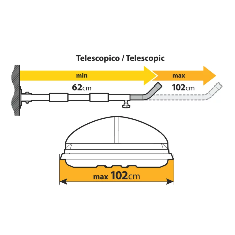 Suporti perete pentru cutie bagaje 2buc - Type 2 stand orizontal Garage AutoRide