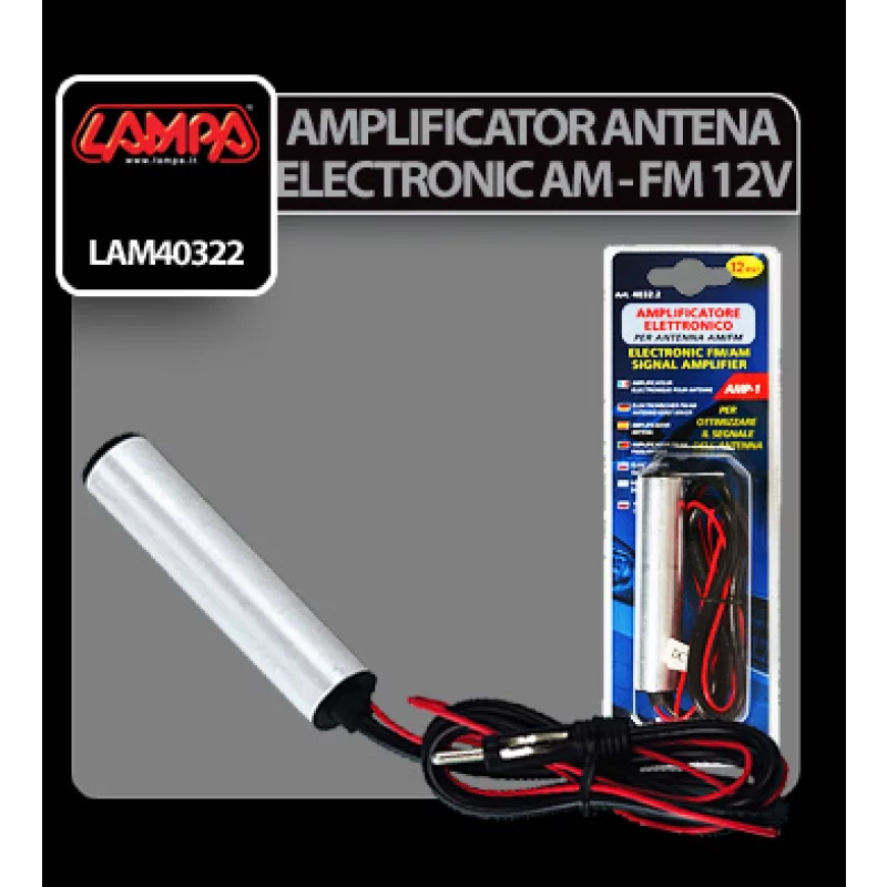 Amplificator de semnal antena electronic AM-FM Lampa 12V Garage AutoRide