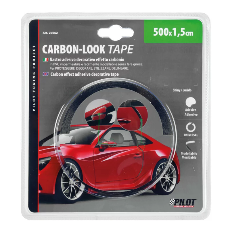 Banda ornament carbon adeziva Carbon-Look - 500 x 15cm Garage AutoRide