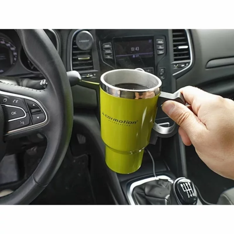 Cana termos cu incalzire Carmotion 450ml alimentare la bricheta auto 12V Verde Garage AutoRide