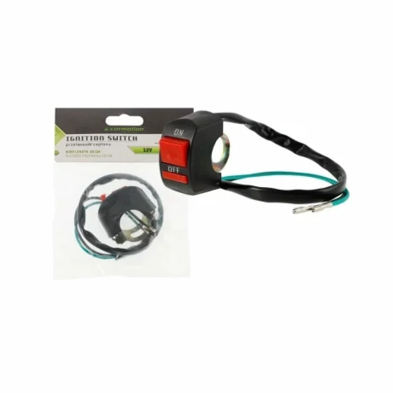 Intrerupator On-Off Carmotion universal pentru scuter/motocicleta cu prindere pe ghidon - 12V - max 10A Garage AutoRide