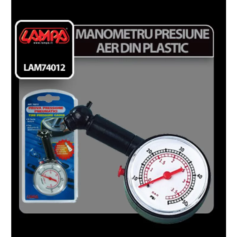 Manometru presiune aer din plastic 39Bar Garage AutoRide