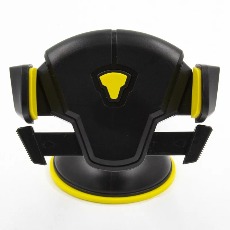 Suport telefon mobil cu ventuza latime 65-90mm Negru/Galben Garage AutoRide
