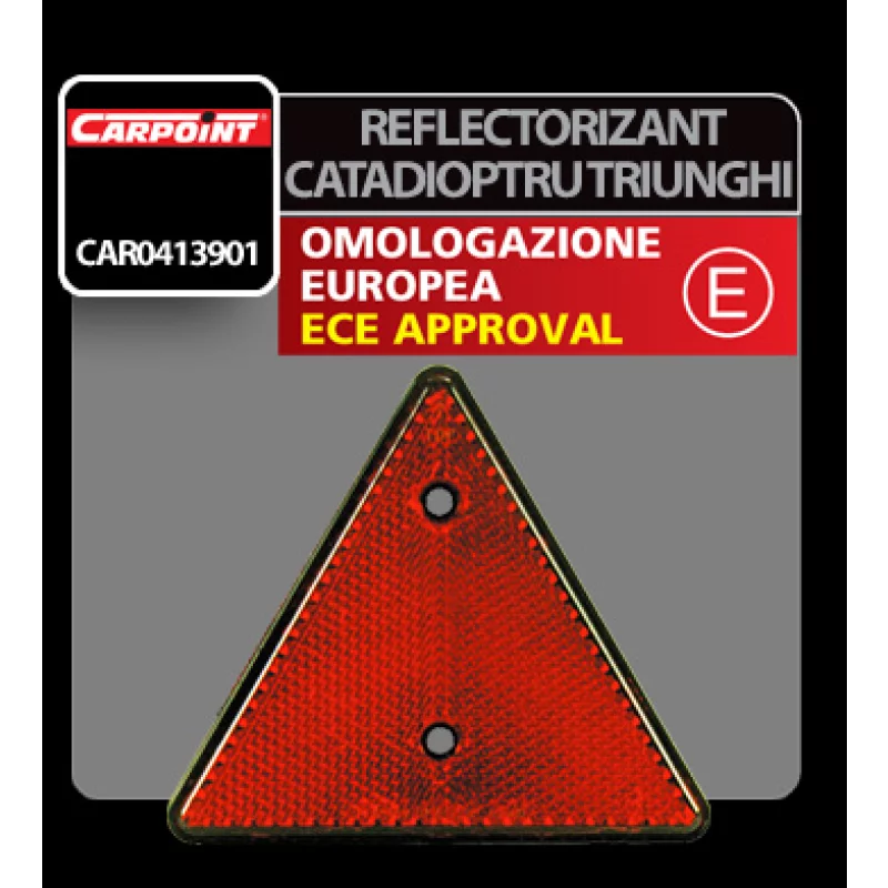 Reflectorizant catadioptru triunghiular 150mm 1buc - Rosu Garage AutoRide