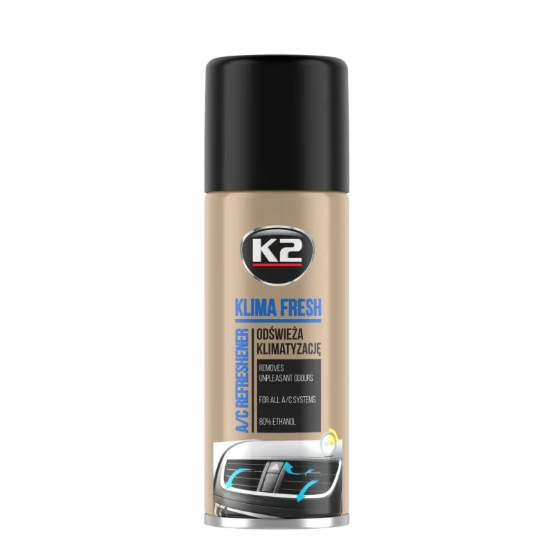 Spray pentru curatat si dezinfectat sistemul de aer conditionat K2 KLIMA FRESH 150ml Lamaie Garage AutoRide