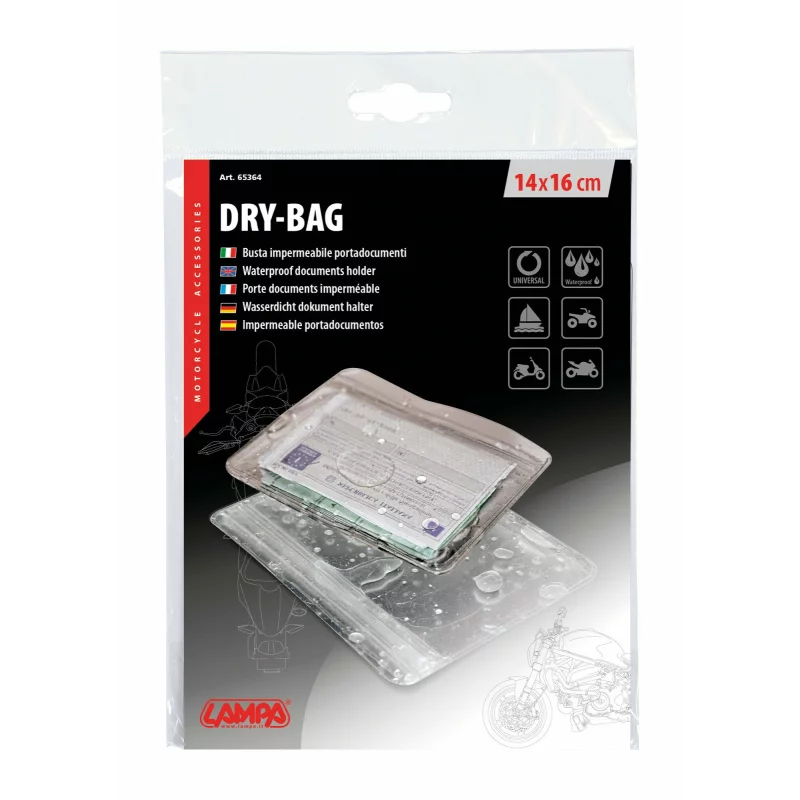 Suport documente impermeabil Dry-Bag 140x160mm Garage AutoRide