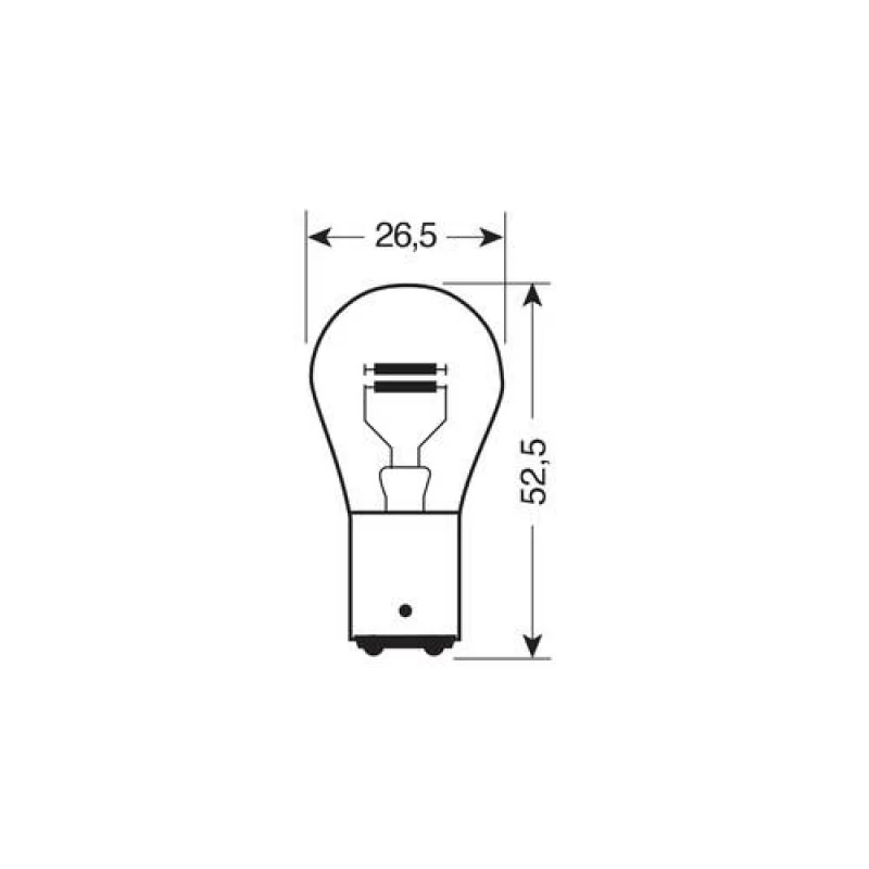 Bec 12V - P21/5W - 21/5W Pozitie frana BAY15d 1buc Lucas Garage AutoRide