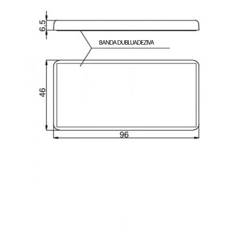 Reflectorizant catadioptru 96x46mm cu adeziv 1buc - Alb Garage AutoRide