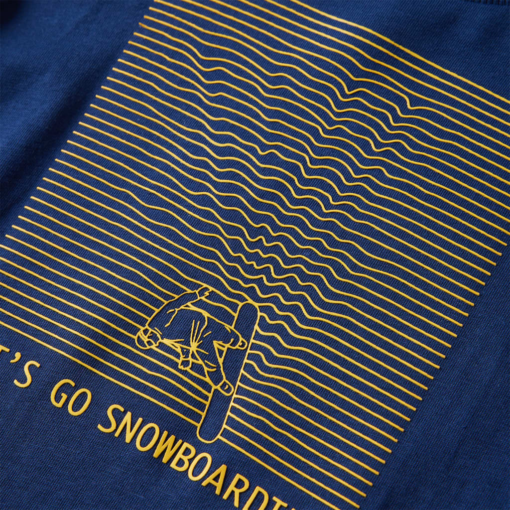 Tricou de copii cu mâneci lungi bleumarin 116 GartenMobel Dekor