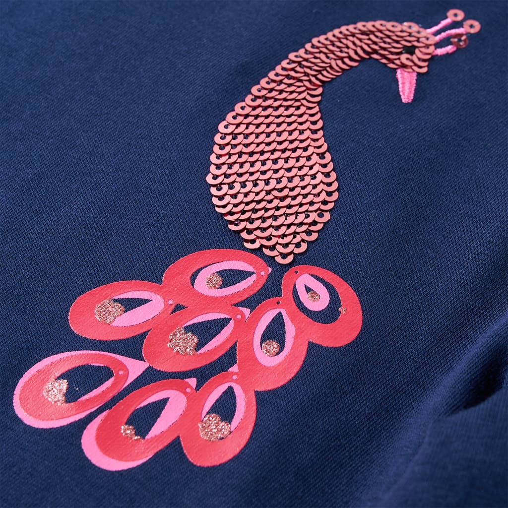 Tricou pentru copii cu mâneci lungi, bleumarin, 104 GartenMobel Dekor