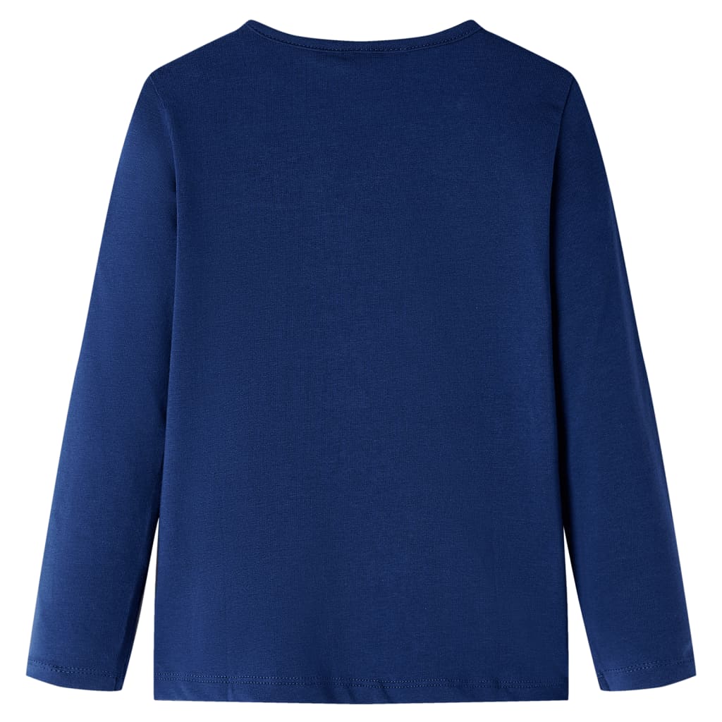 Tricou pentru copii cu mâneci lungi, bleumarin, 104 GartenMobel Dekor