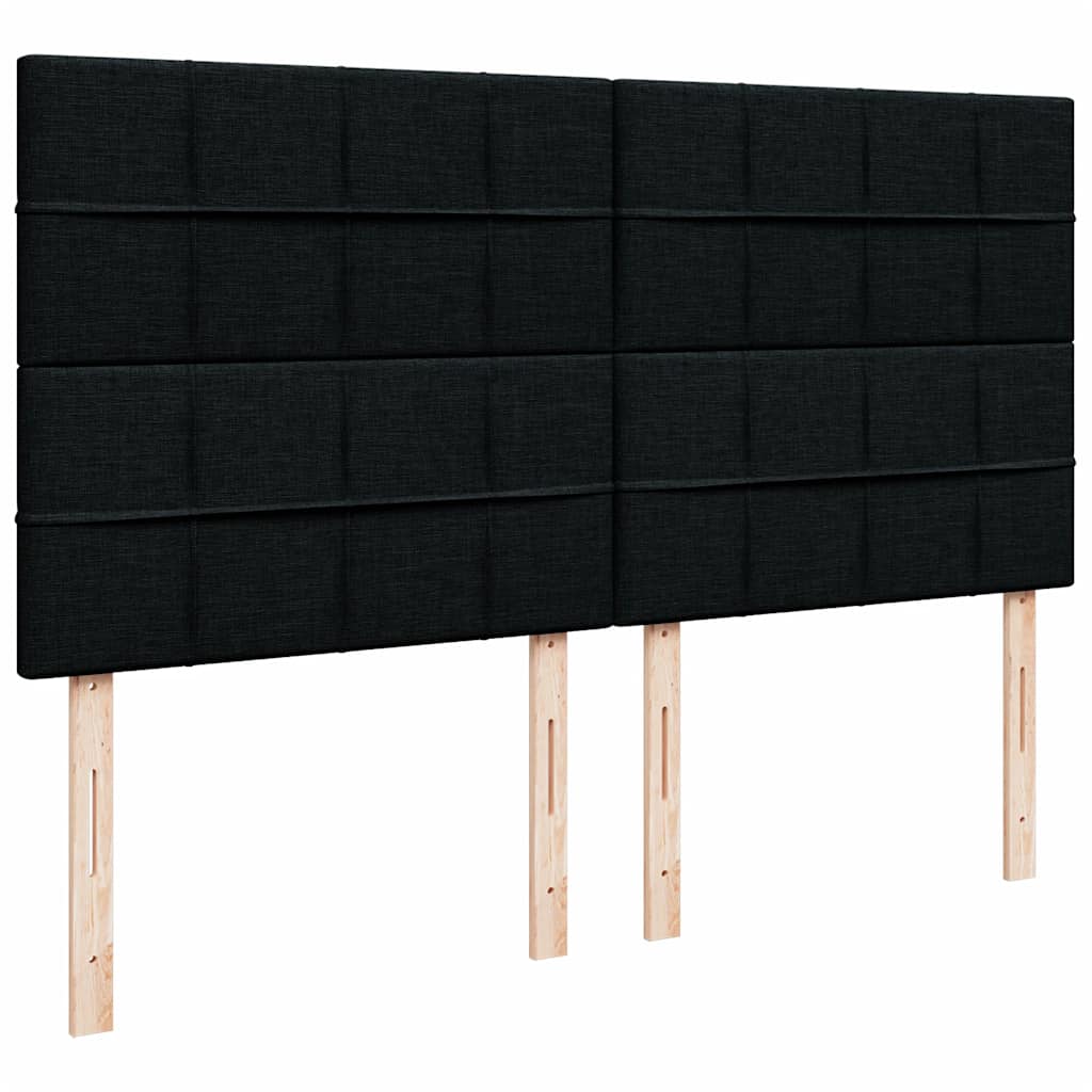 Pat box spring cu saltea, negru, 200x200 cm, catifea GartenMobel Dekor