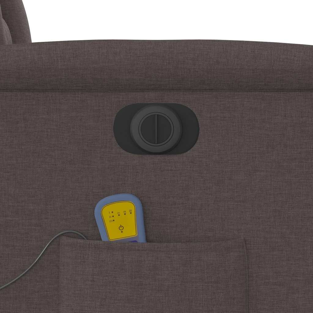 Fotoliu electric de masaj rabatabil, maro închis, textil GartenMobel Dekor