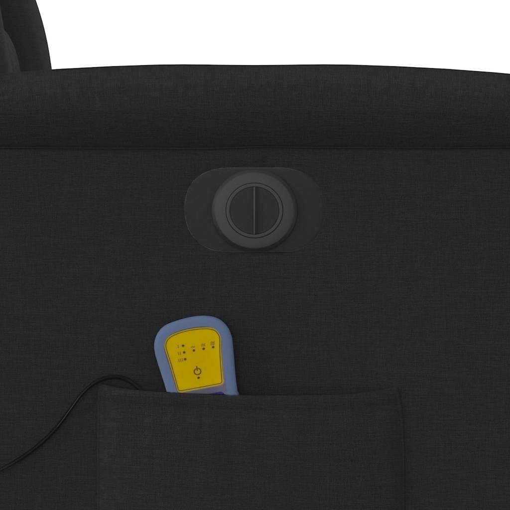 Fotoliu electric de masaj rabatabil, negru, textil GartenMobel Dekor