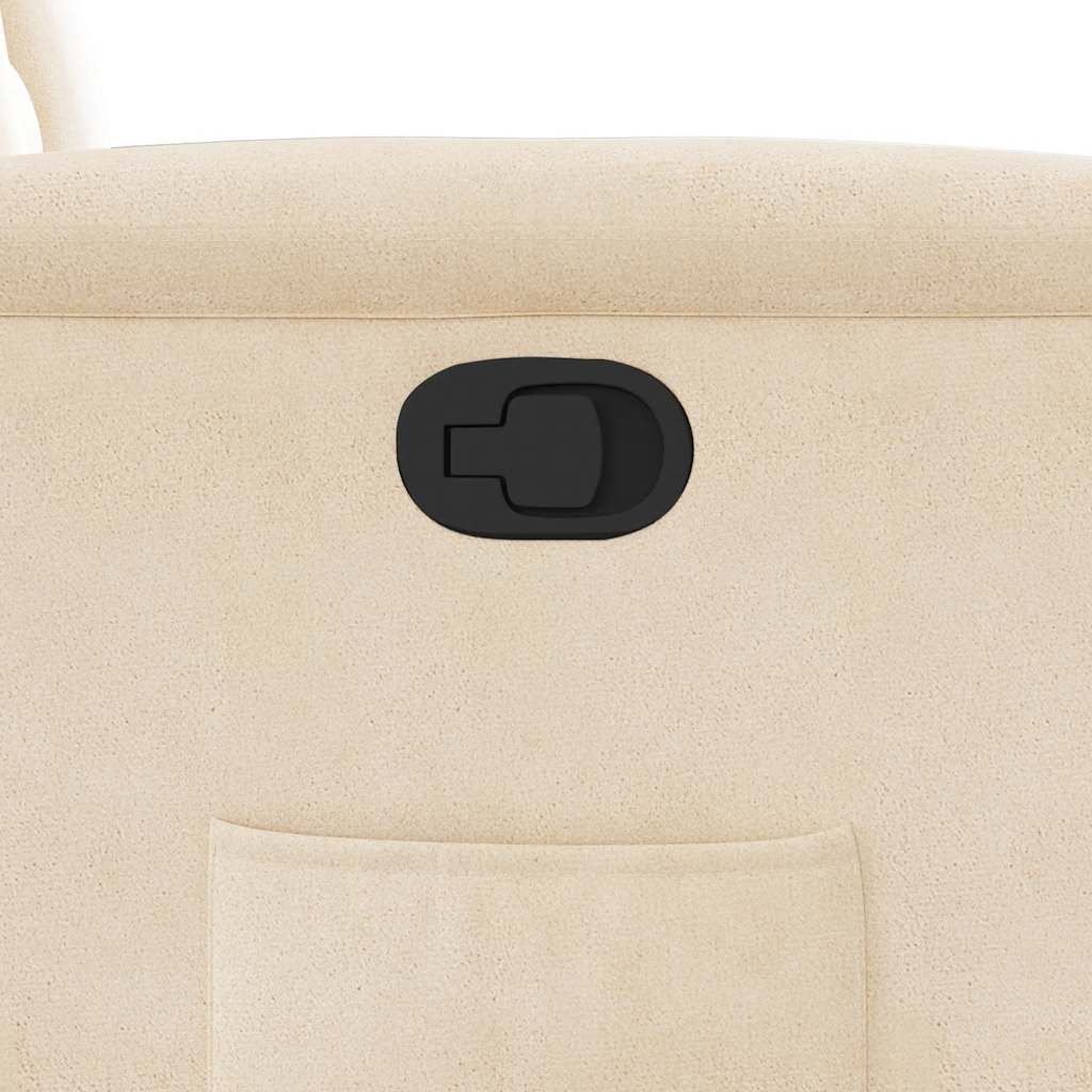 Fotoliu rabatabil cu ridicare, bej, microfibră GartenMobel Dekor