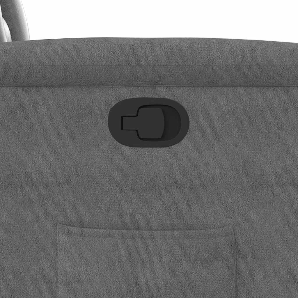 Fotoliu rabatabil cu ridicare, gri închis, microfibră GartenMobel Dekor