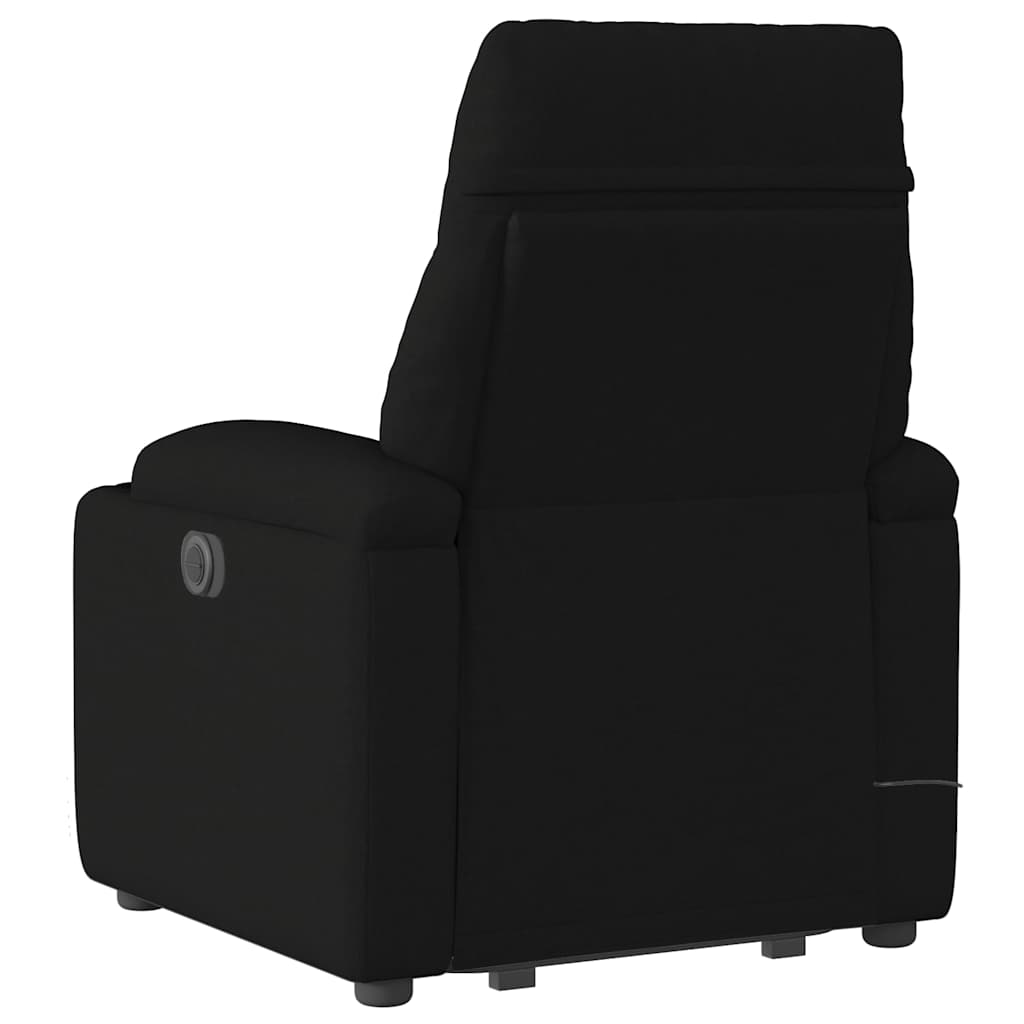 Fotoliu rabatabil de masaj, cu ridicare, negru, material textil GartenMobel Dekor