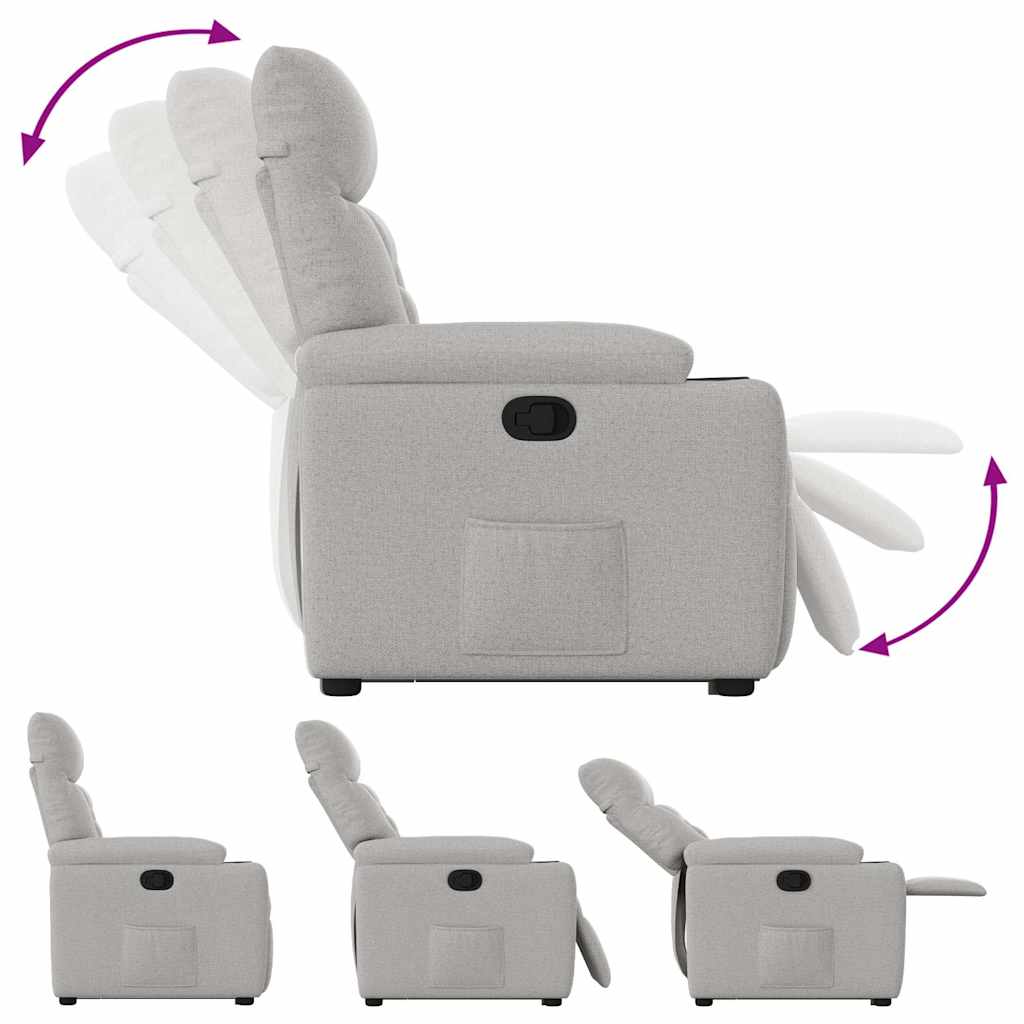 Scaun înclinabil vertical din țesătură gri nor GartenMobel Dekor