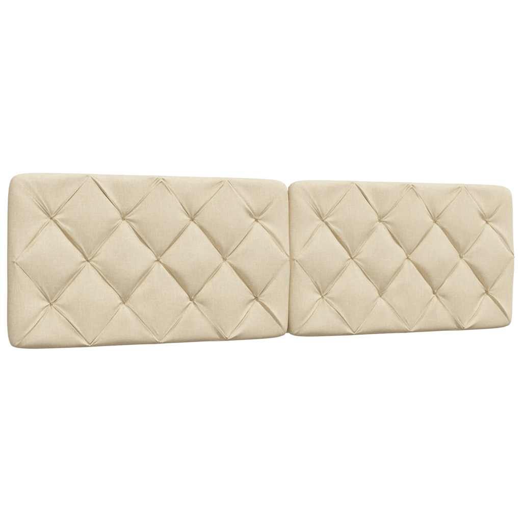 Cadru de pat cu LED fără saltea cremă 180x200 cm țesătură GartenMobel Dekor