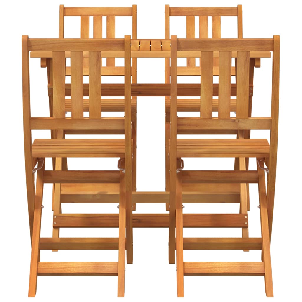 Set Bistro din 4 Piese pliabil din Lemn Solid de Acacia  GartenMobel Dekor