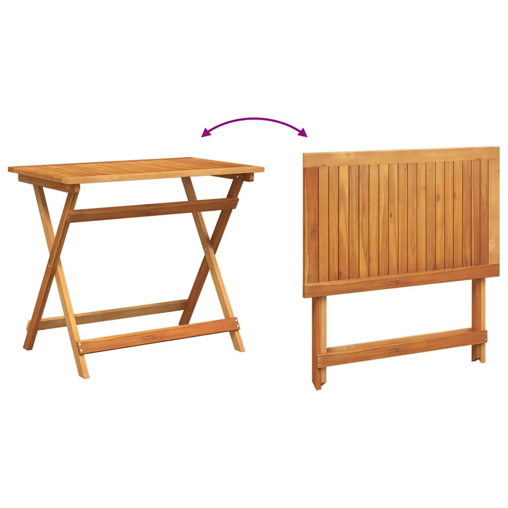 Set Bistro din 4 Piese pliabil din Lemn Solid de Acacia  GartenMobel Dekor