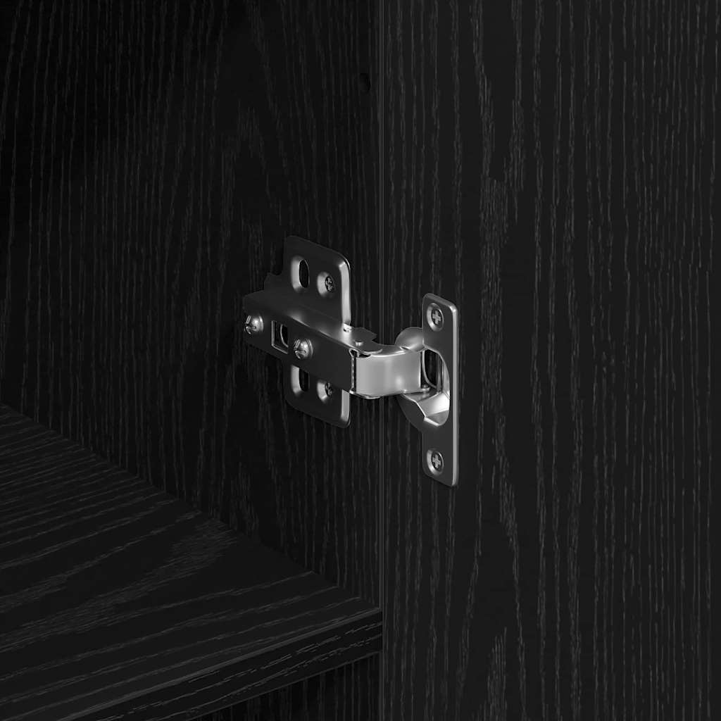 Bufet Stejar Negru 69.5x34x180 cm Lemn tehnic GartenMobel Dekor