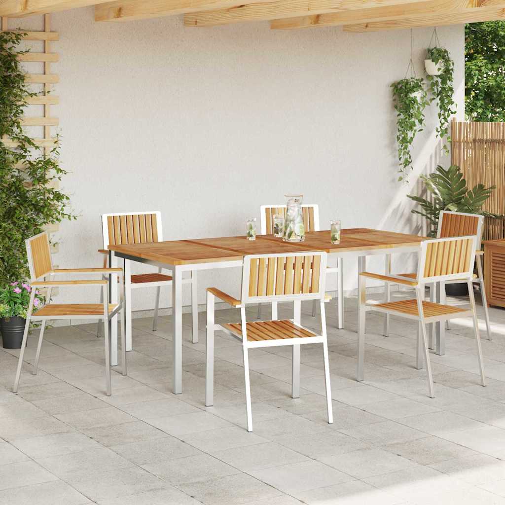 Set de Dining pentru Grădină  7 piese Lemn Solid de Tec GartenMobel Dekor