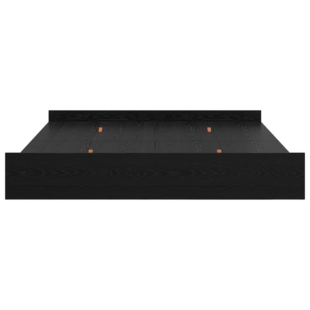 Cadru de pat cu depozitare cu sertar Stejar negru 180 x 200 cm GartenMobel Dekor