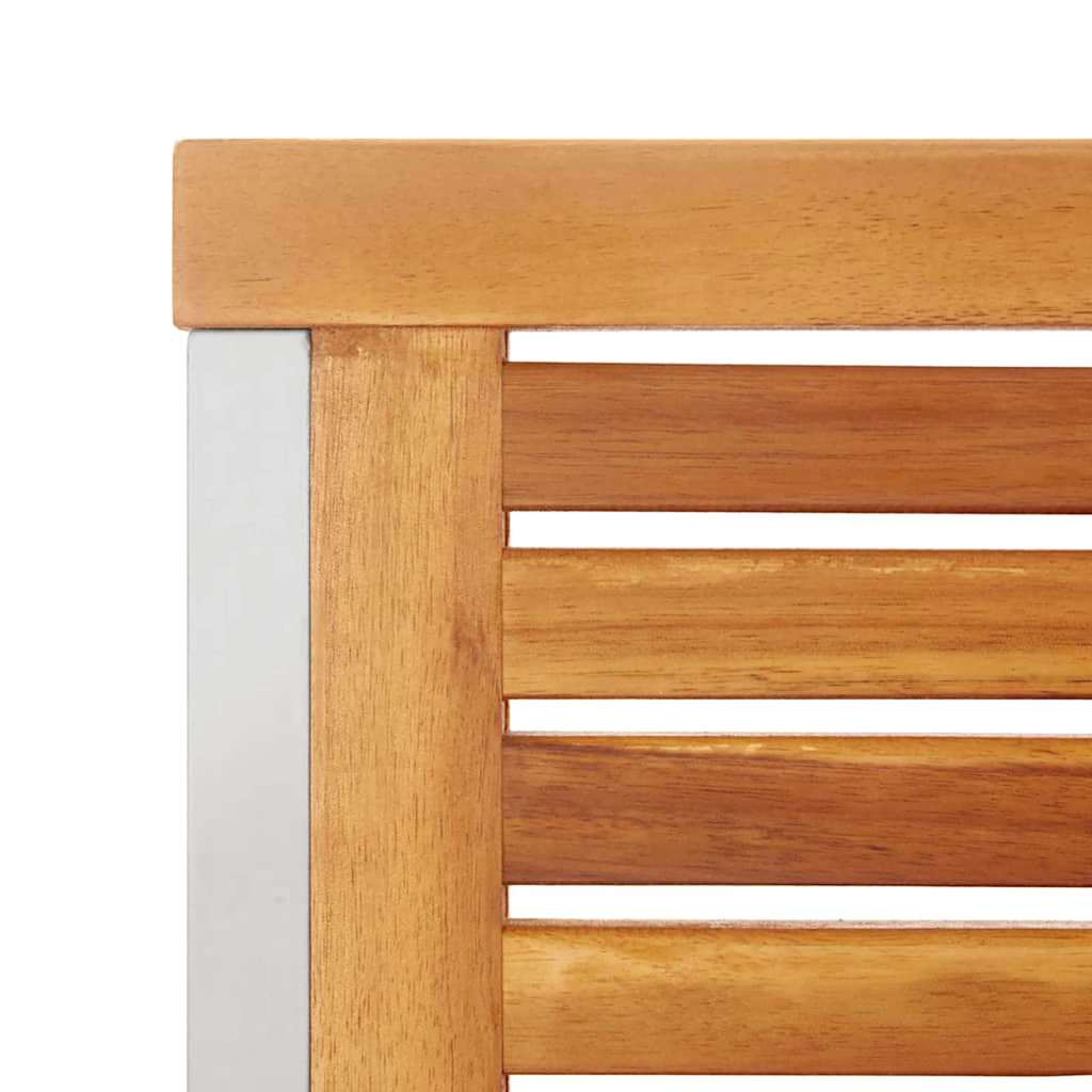 Set de dining pentru grădină cu 9 piese, masă din lemn masiv de acacia și oțel inoxidabil GartenMobel Dekor