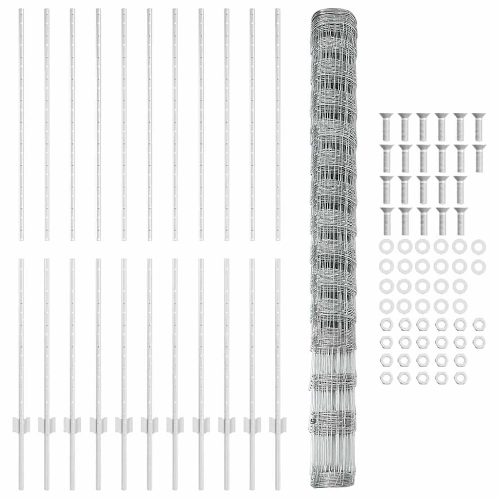 Posturi de gard  22 buc U-Channel 160 cm Oțel Galvanizat GartenMobel Dekor