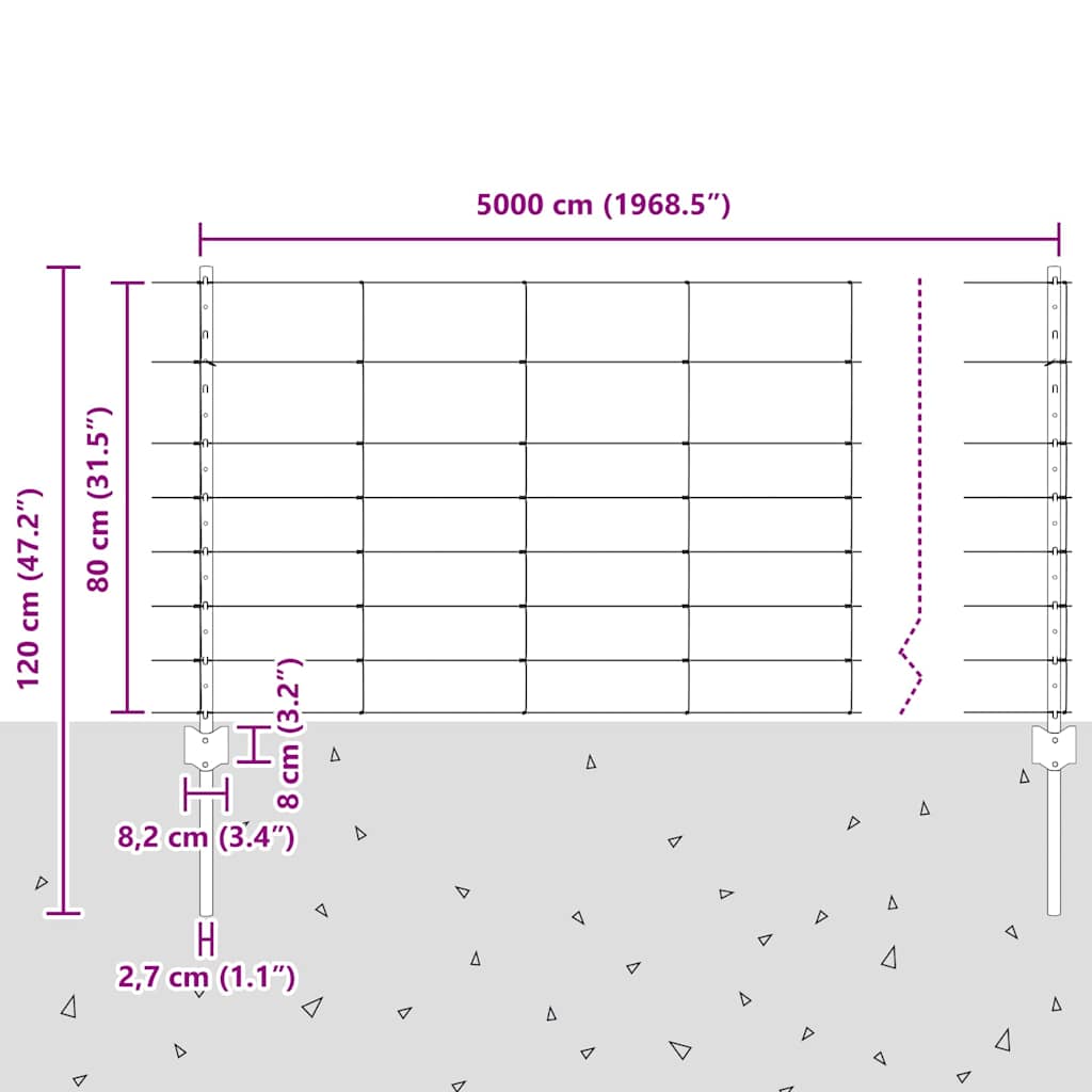 Posturi de îngrădire  11 buc U-Channel 80 cm din oțel galvanizat GartenMobel Dekor